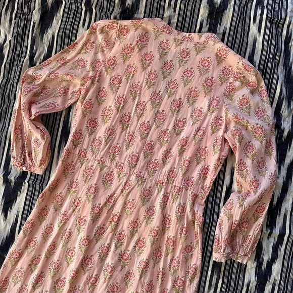 Organic cotton block print dress - Picture 3 of 6